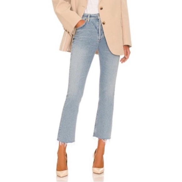 Citizens Of Humanity Denim - Citizens Of Humanity Light Wash Isola Cropped Boot Jeans -‎ 24